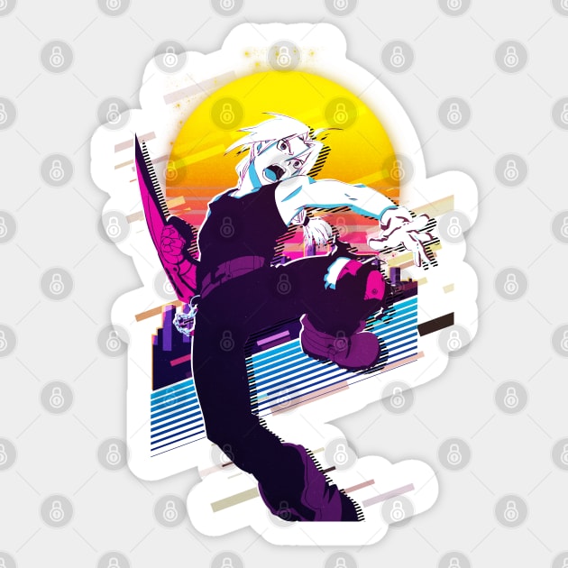 Fullmetal Alchemist Brotherhood - Edward Elric Sticker by 80sRetro